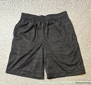 HEAD Boys Athletic Shorts M Regular Gray/Black Heathered Drawstring Elastic